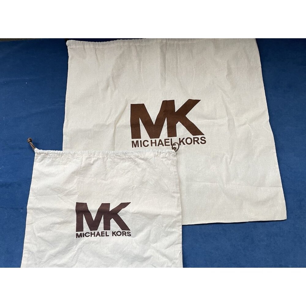 2 MICHAEL KORS Cloth Canvas Dust Cover Bag Storage Travel 4 Handbag 22x23 14x16